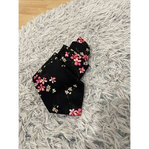 Men's black floral neck tie bridegroom‎ attire